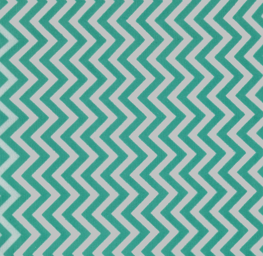 Turquoise Zig Zag Pattern Baby Paper