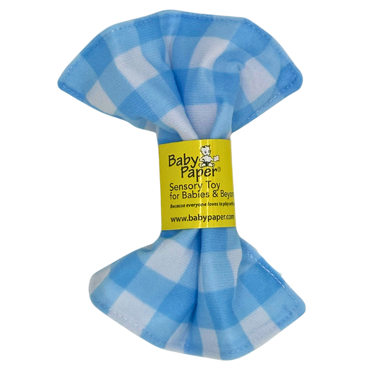 Gingham Blue Pattern Baby Paper