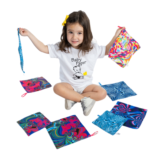 Larger Sized Baby Paper-Blue Journey by Laurence Gartel